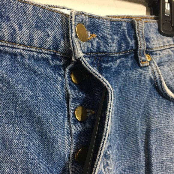 Victoria Beckham Womens Size 30 Blue Denim Shorts Side Striped 100% Cotton - Picture 4 of 15